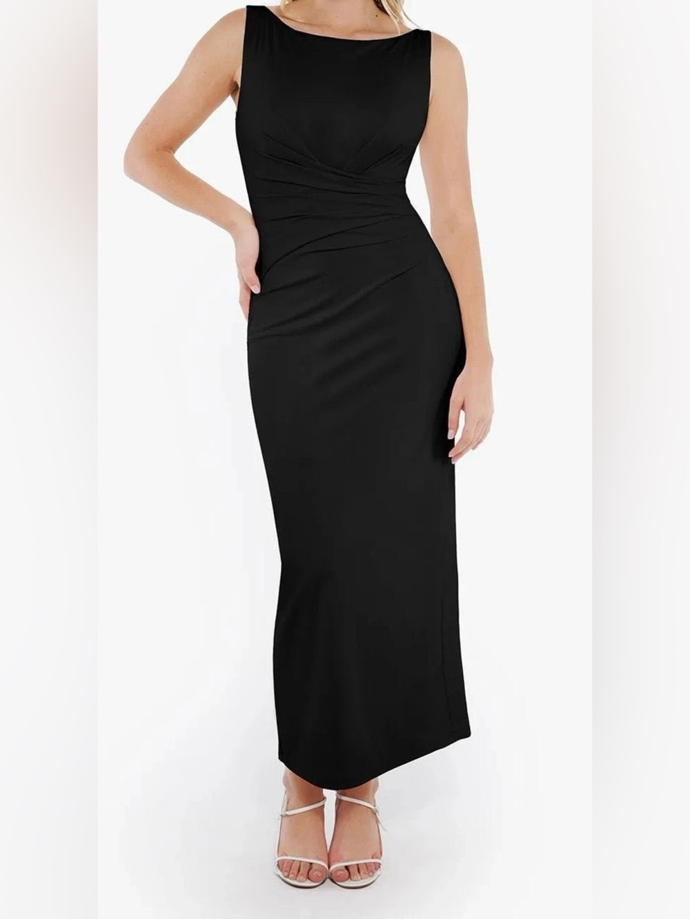 Shapewear Boatneck Draped
Sculpting Maxi Dress